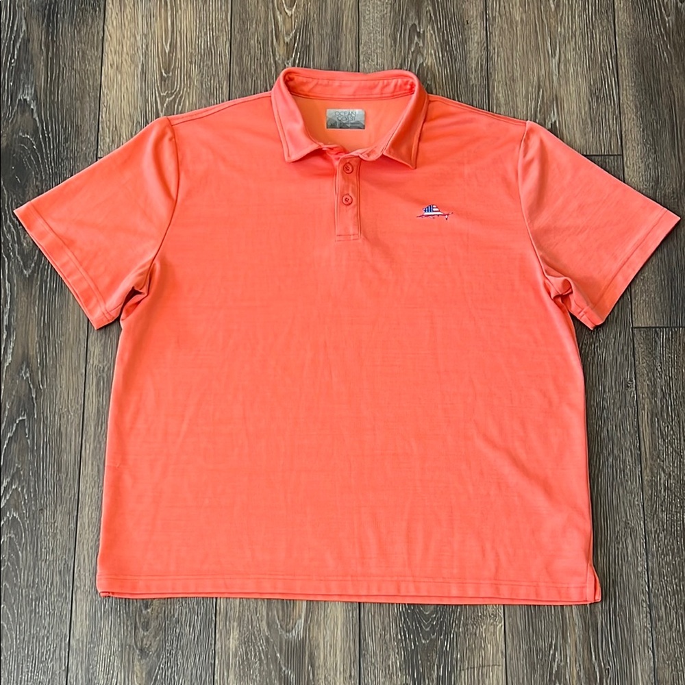 Ocean Coast Coral Polo Shirt Men’s XL